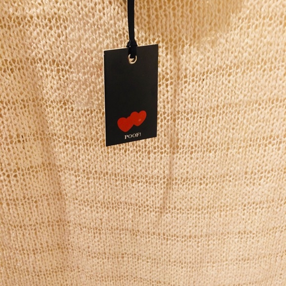 POOF! Cream color Open V Back Sweater - Picture 4 of 4